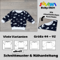 Preview: JULAWI Baby-Shirt eBook Schnittmuster Gr44-92